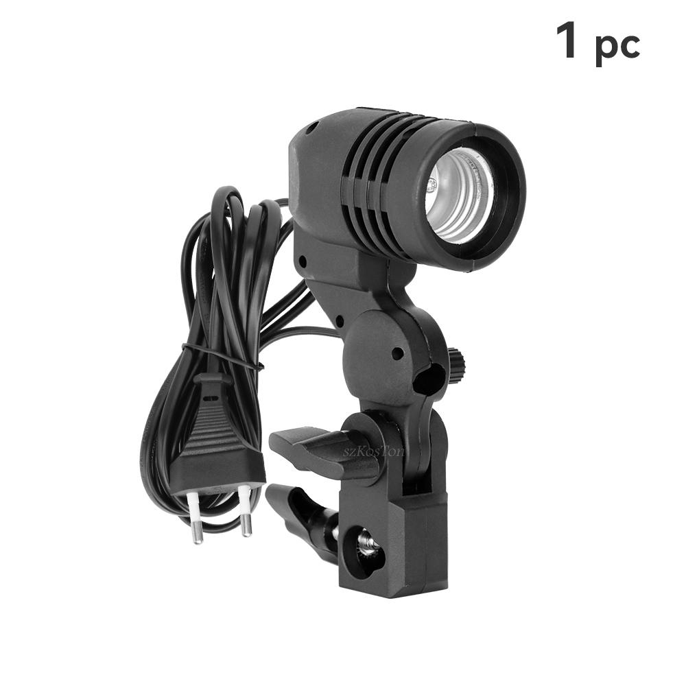 2PCS/1PC E27 Single Head Bulb Holder Socket Flash Umbrella Bracket Photo Lighting Bulb Holder For Photography Studio Accessories
