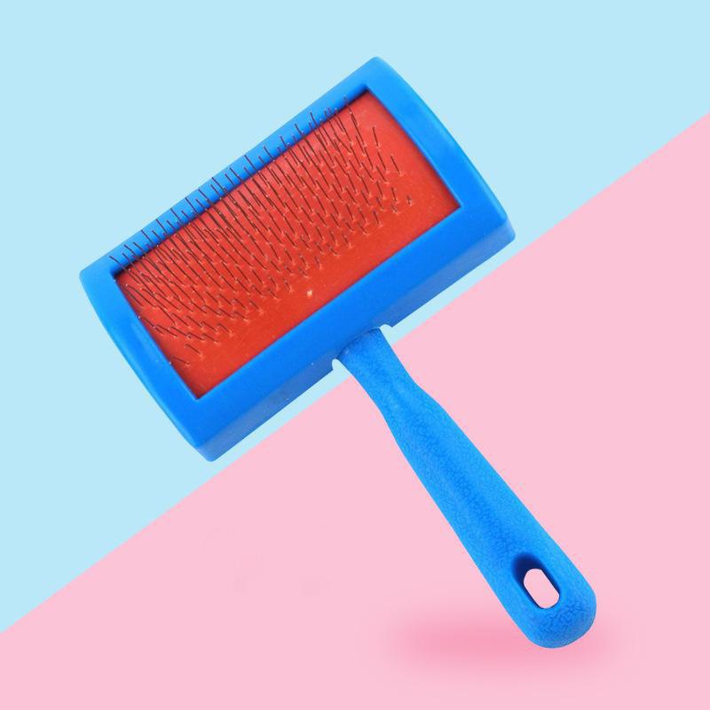 Durable Plastic Fur Brush For Pets Stainless Steel Pins Wholesale Fur Cleaning Tool