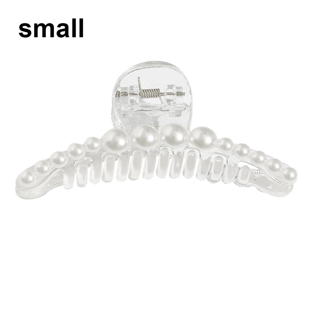 Champagner Große Perlen Acryl Haarspangen Groß Größe Make-up Haarstyling