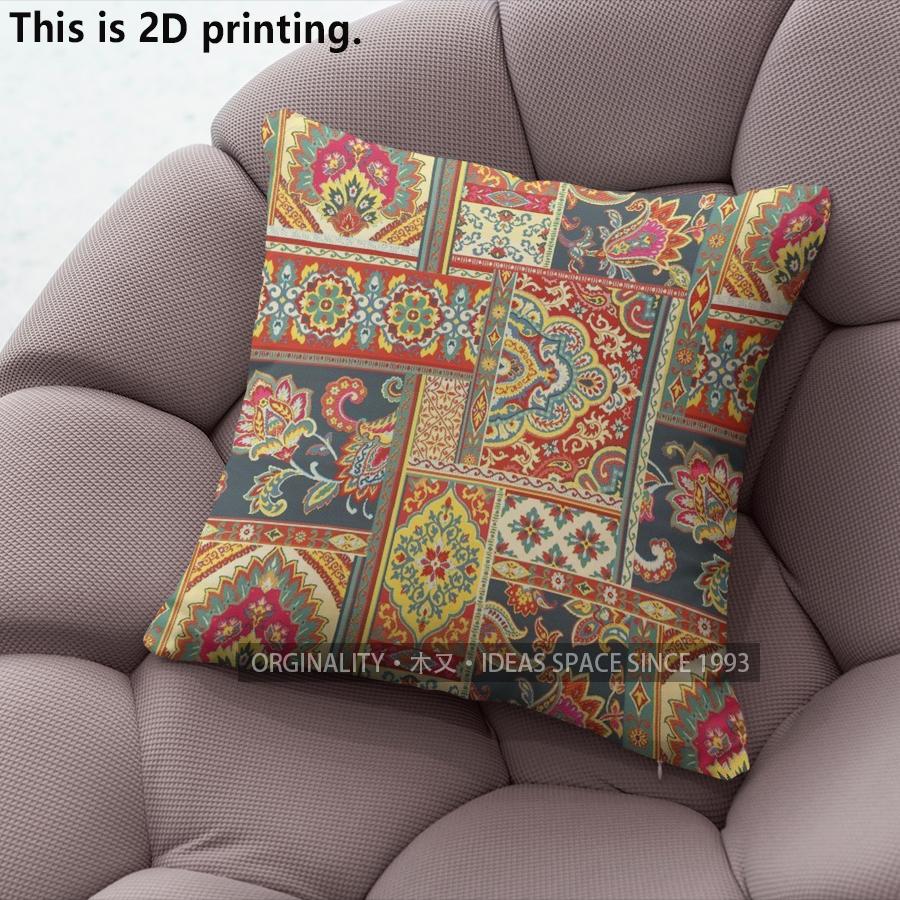 Bohemian Style Ethnic Digital Print Pillow Covers Pattern Cushion Cover Suitable For Sofa Bedroom Car Pillow Cover