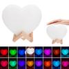 Heart Shaped Night Light Vinyl Lamp Touch Control 16 Color Changing LED Mood Light Remote Creative Home Bedroom Decor Gift