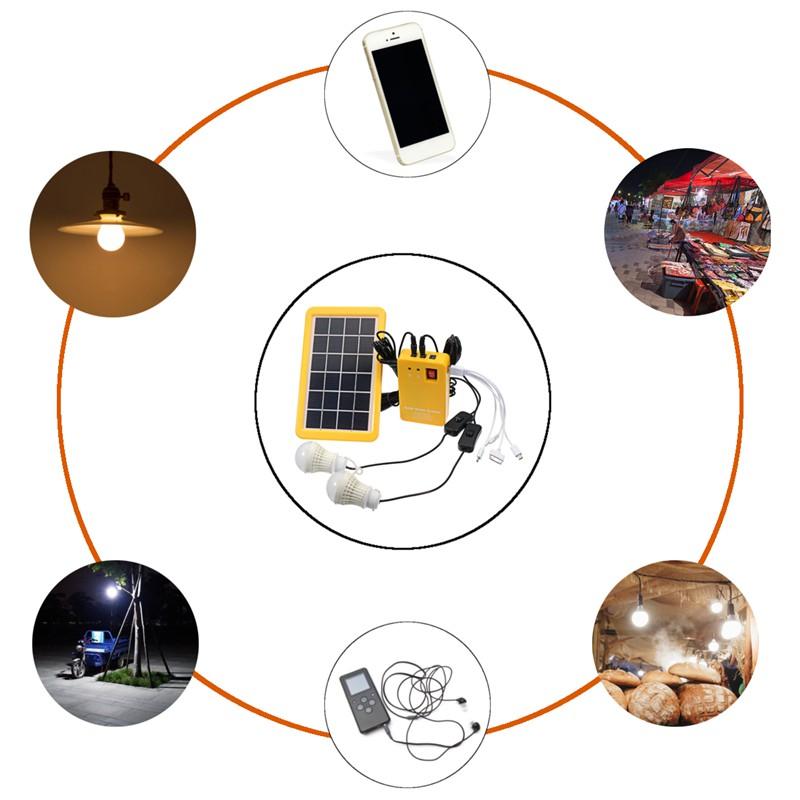 DC 12V LED Charging Light USB Charger Home Power Energy System Outdoor Garden Solar Power Panel Generator