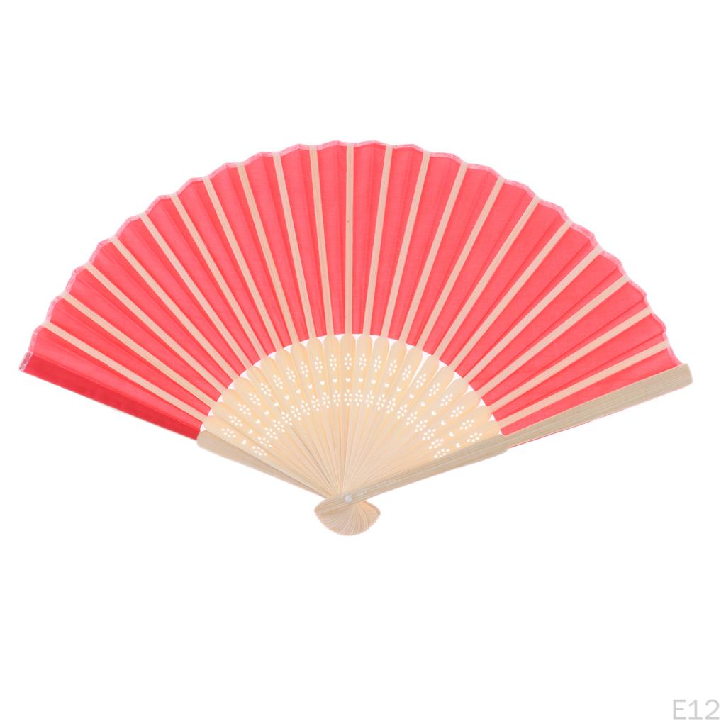 Chic Folding Silk Fabric fan for hand Wedding Bridal Favor painting Drawing