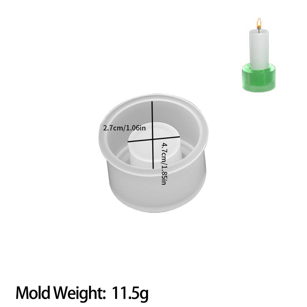 DIY Round Candle Holder Silicone Molds Star Heart Shape Plaster Resin Candlestick Mould Candle Accessories Tool Home Table Decor