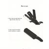 1pc Stainless Steel Men's Manual Thumb Shaving Razor With Razor Stand New Model Shaver Kit With Double-Edged Folding Razor Blade For Shaving, Trimming