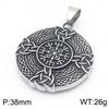 Vintage Nordic Cross Celtic Knot Charm Ornament, Viking Warrior Sword Shield Stainless Steel Men'S Pendant