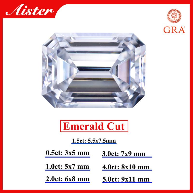 D-Farbe Moissanitstein Rund / Oval / Tropfen / Radiant / Smaragd / Herz / Prinzessin / Kissen / Asscher / Trilliant Schliff 1,0-5,0 Karat