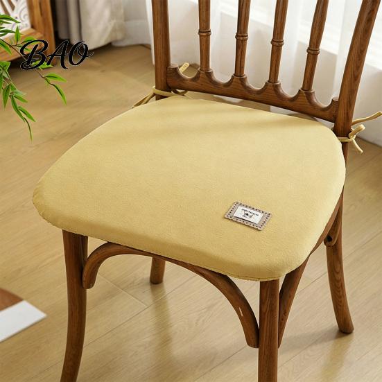 Warm Seat Pad for Household Chairs Memory Foam Chair Cushion, Thickened Dining with Straps, Soft Cushion Daily Use Non-Slip Backing, Washable