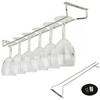 Iron Wine Rack Glass Holder Wall Mount Hanging Bar Hanger Shelf Wine Glass Rack Stand Goblet Stemware Storage Organizer Rack