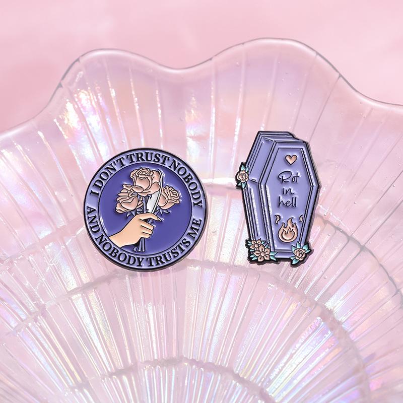 And Colorful Whimsical Cartoon Character Brooch With Stylish Raven Theme For Halloween And Everyday Wear