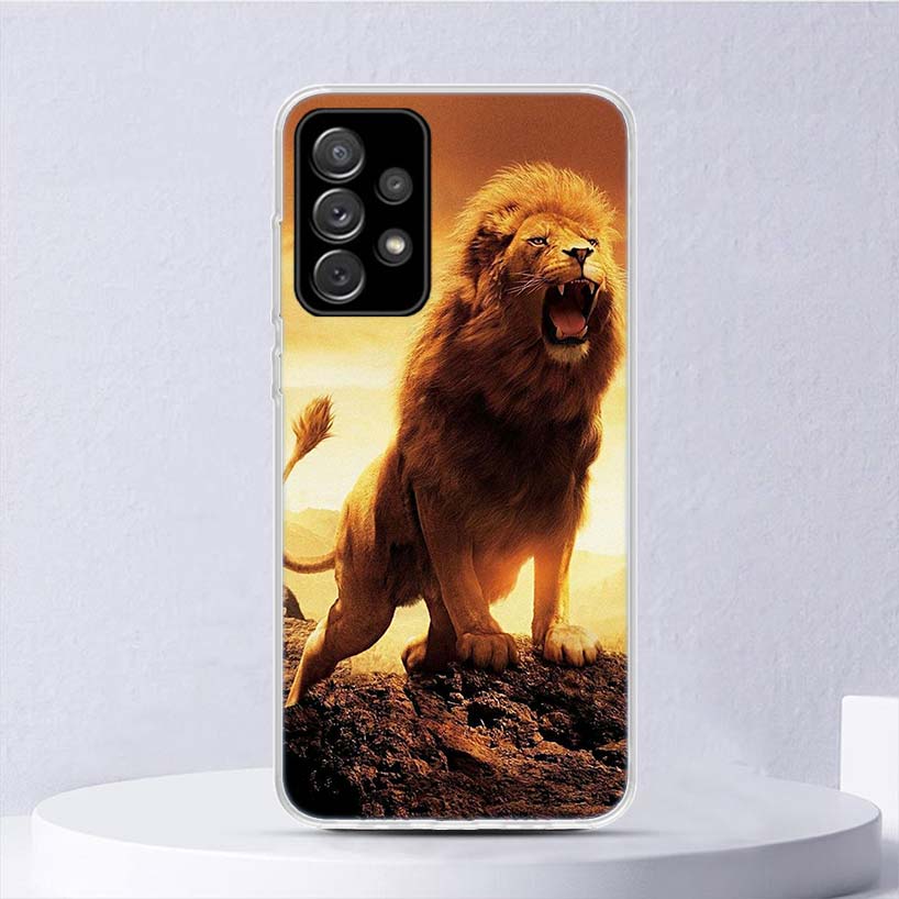 Lion Alpha Male Cub Soft Case For Samsung Galaxy A15 A14 A13 A12 A55 A54 A53 A52 Phone Cover A35 A32 A33 A25 A23 A22 A05S A04S G