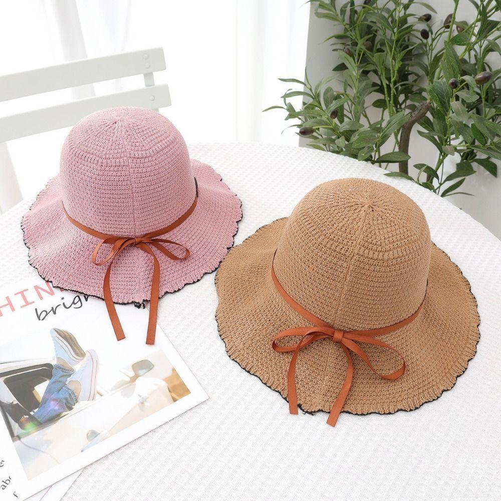 UV Protection Knit Fisherman Hat Breathable Women's Basin Cap Crochet Bucket Hat Female