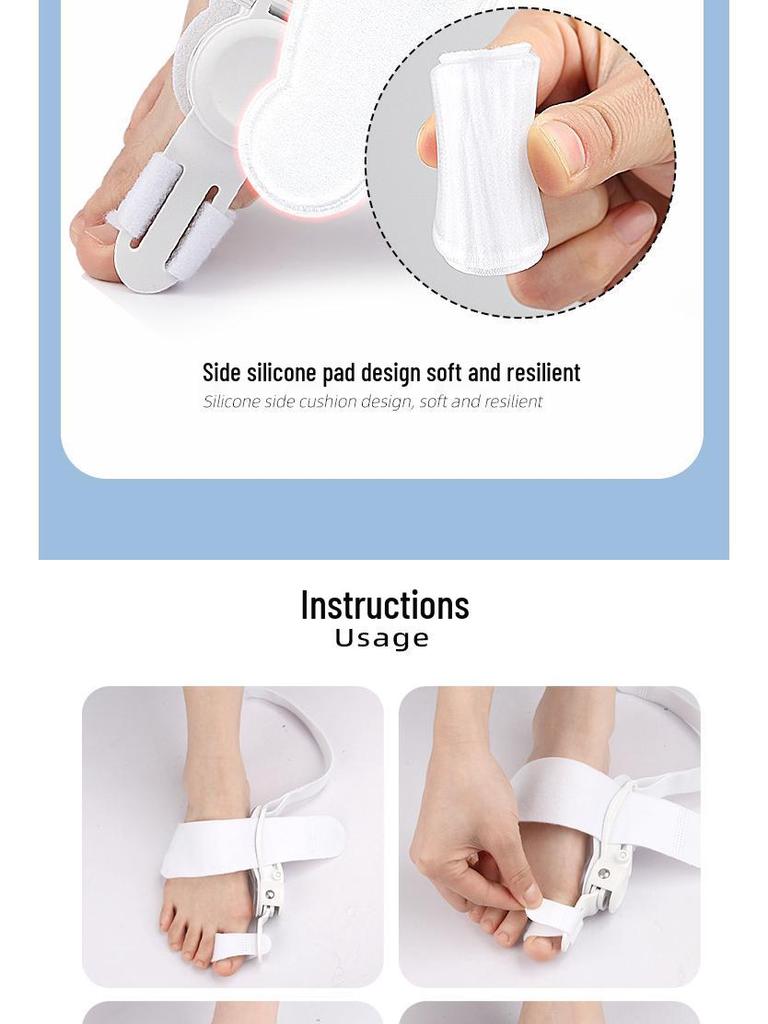 Adjustable Hallux Valgus Corrector for Big Toe Protrusion & Overlapping Toe Separator