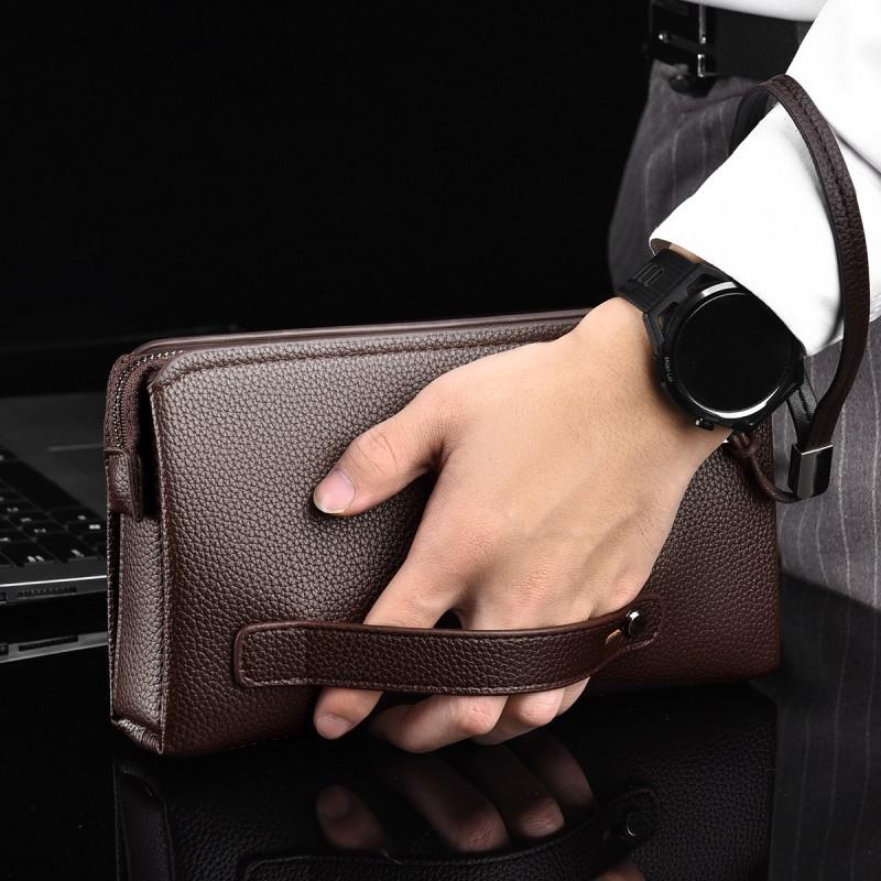 Men's Wallet New Product Handbag Premium Business Solid Color Style