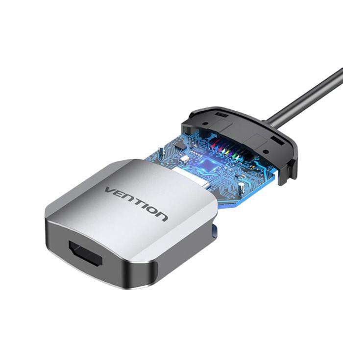 Convertisseur USB-C vers HDMI - VENTION - TDEHB - 4K à 30 Hz - 0,15 m - Argent