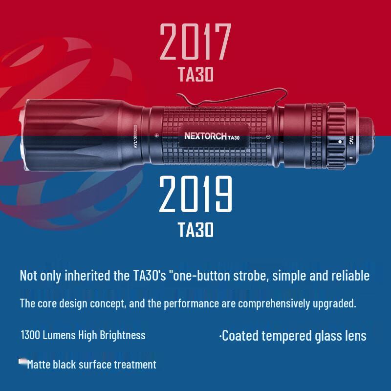 Nitecore TA30 1300 Lumen Tactical Flashlight with FR-1 Ring