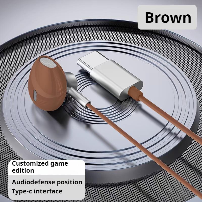 Metal 9D Surround Bass Type C&3.5mm Headphones Wired Control Headsets With HD Mic Earbuds For iPhone15/16 for Samsung Earphones