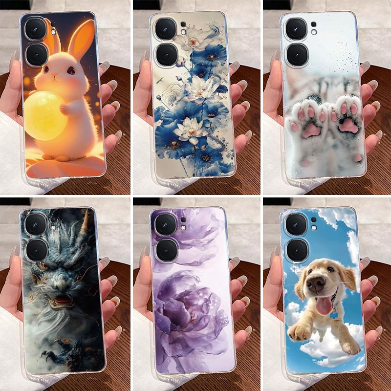 Casing For Vivo iQOO Neo9 Neo9s Pro+ Neo 9 9s Pro Plus 5G Luxury Dragon Cute Cool Boys Girls Transparent Phone Case Back Cover