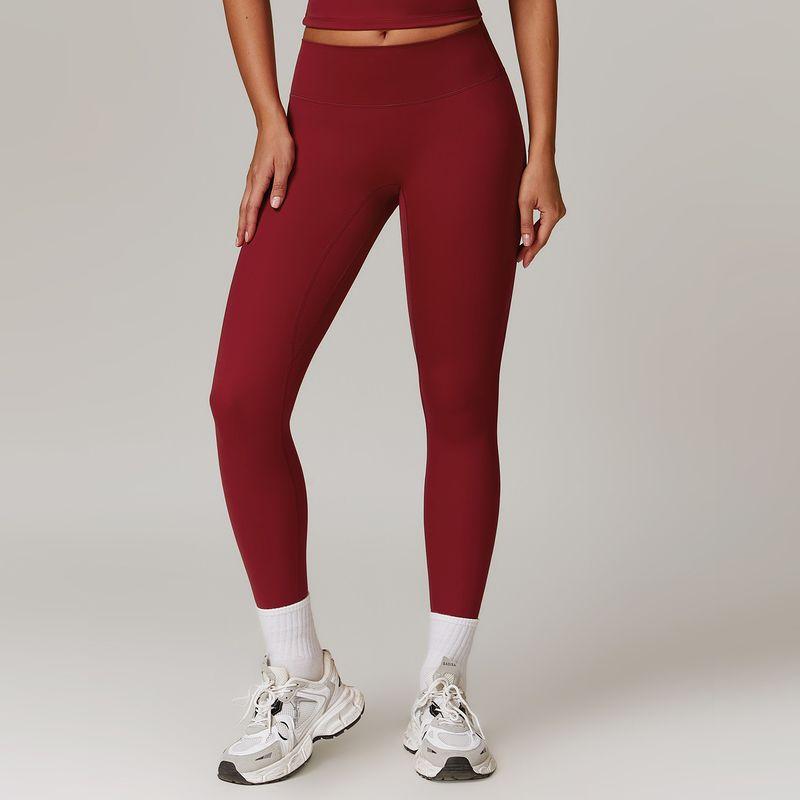 Nude Feel Yoga Pants Women's 2025 New Arrival Peach Hip Seamless Belly Contracting and Close-Fitting Outwear Running Sports Quick-Drying Fitness Pants