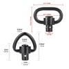 4 Pack QD Sling Swivels 1.25  Heavy Duty Quick Disconnect Push Buttons for Two Point and Traditional Sling Swivel Mount