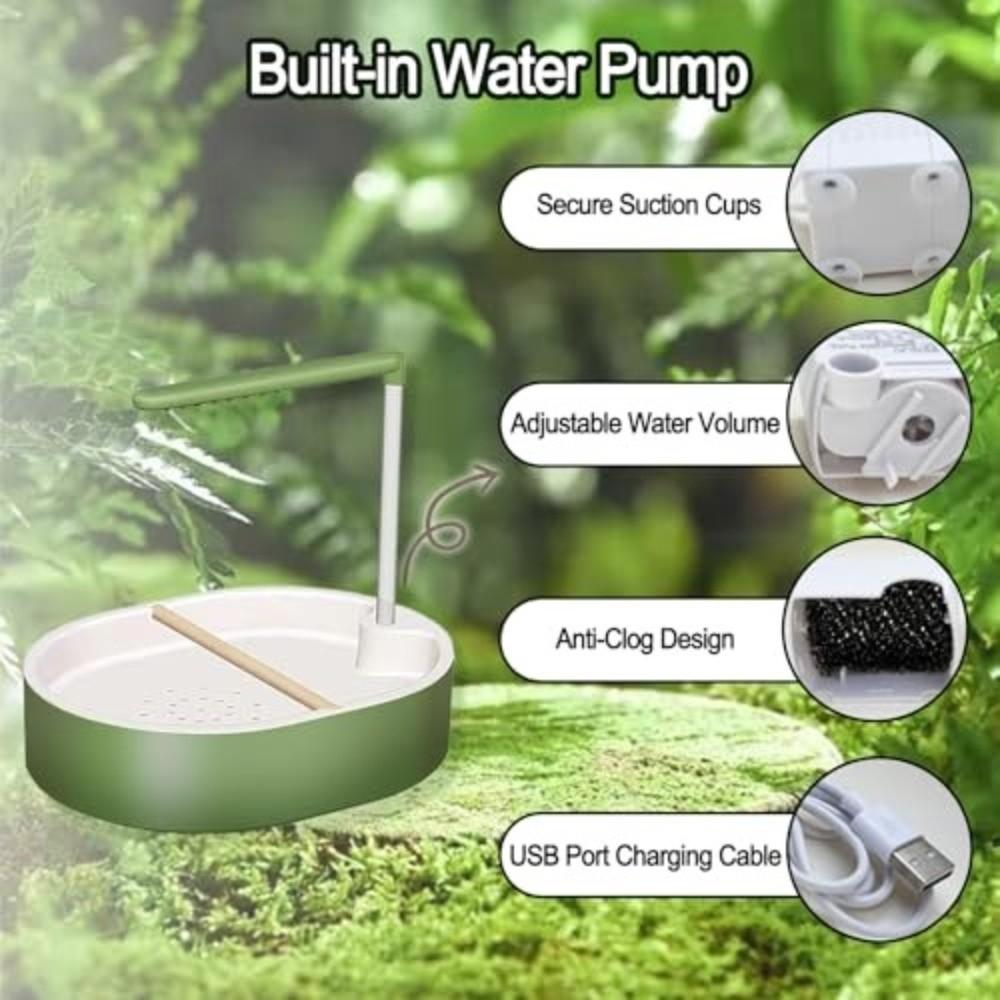 Circulerend Water Automatische Vogelbadkuip Comfort Grote Capaciteit Vogelbad Douche met Ruststok Papegaai Badkuip