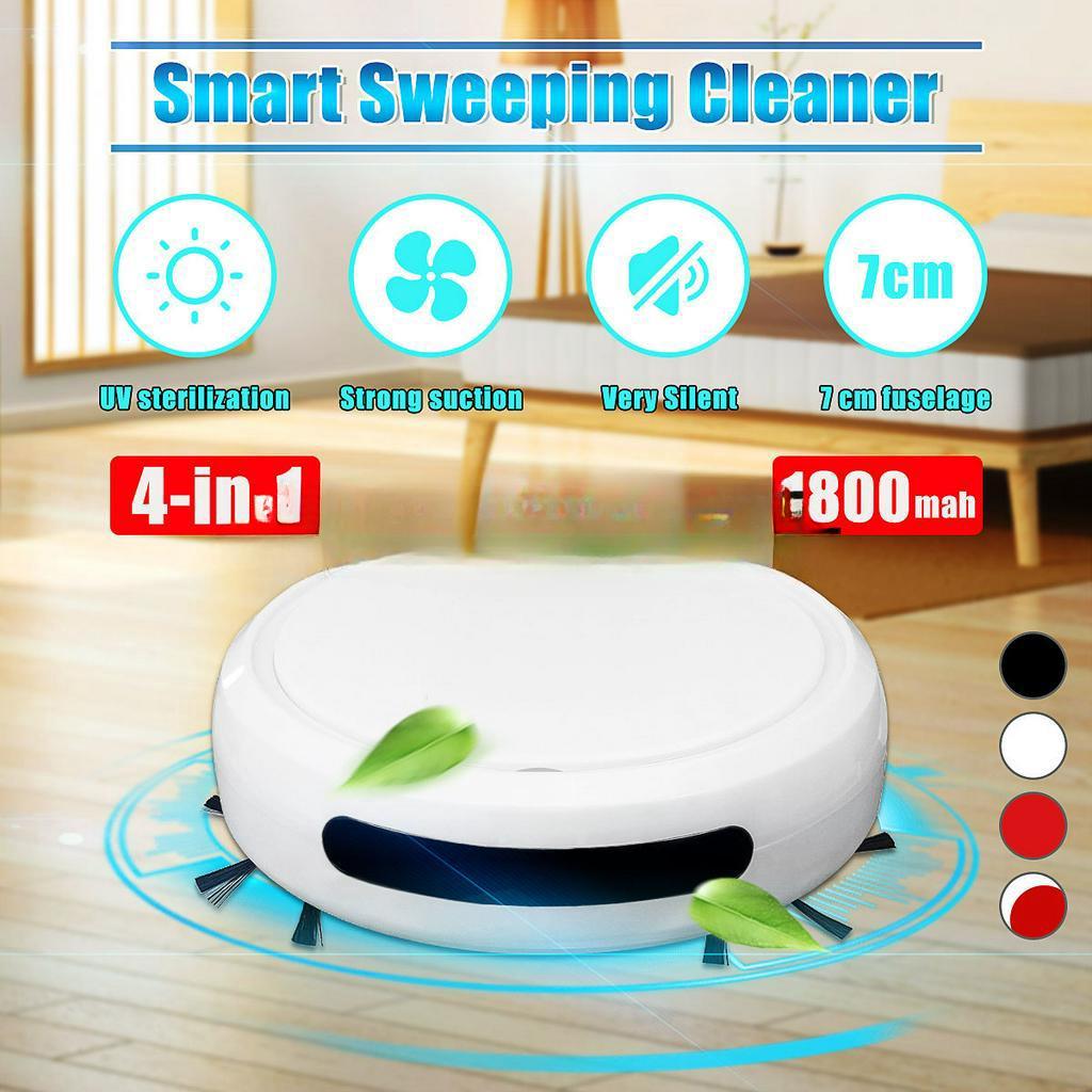 4IN1 Household 1800mAh Multifunctional Smart Vacuum Suction Cleaner USB Charging Sweeping Robot Fully Automatic UV Disinfection