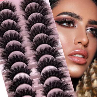8D Fluffy Faux Mink Eyelashes: European & American-Style, Multi-Layered, Long & Curled