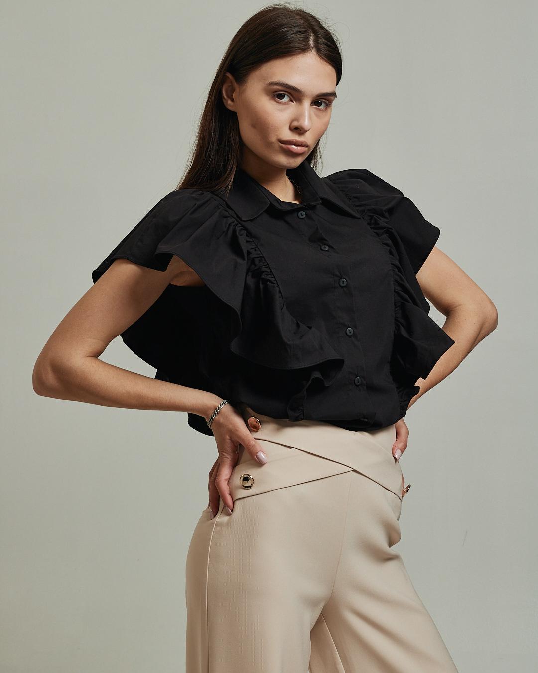 

Блуза Mira Mia 242031 36 чорна 42 білий