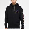 Jordan Solid Logo Print Sport Casual Fleece-Lined Zip Hoodie Jacket Men Outerwear Black CU9123-010