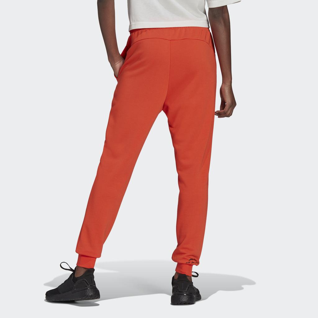 Adidas Solid Color Sports Pants Women Bottoms Orange H67194