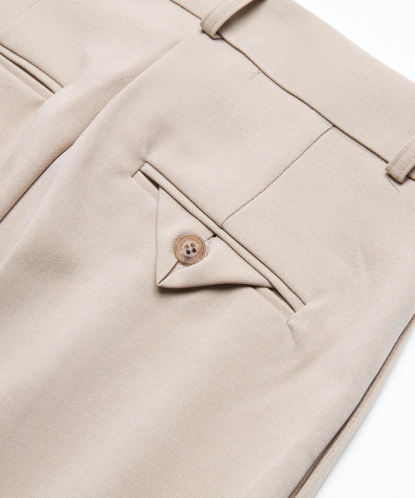 ETRE AU SOMMET Tailored Pintuck Slacks (Beige)