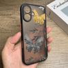 Shockproof Matte Phone Case For iPhone 17 Air 16e 16 15 14 Pro Max 13 16 17 Pro Max 17 Grey Butterfly Pattern Hard PC Back Cover