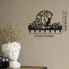 Bird on Branch Metal Wall Hook Set 7 Prong Coat Key Rack Nature Inspired Decorative Organizer for Entrance Hall Bedroom Living Room