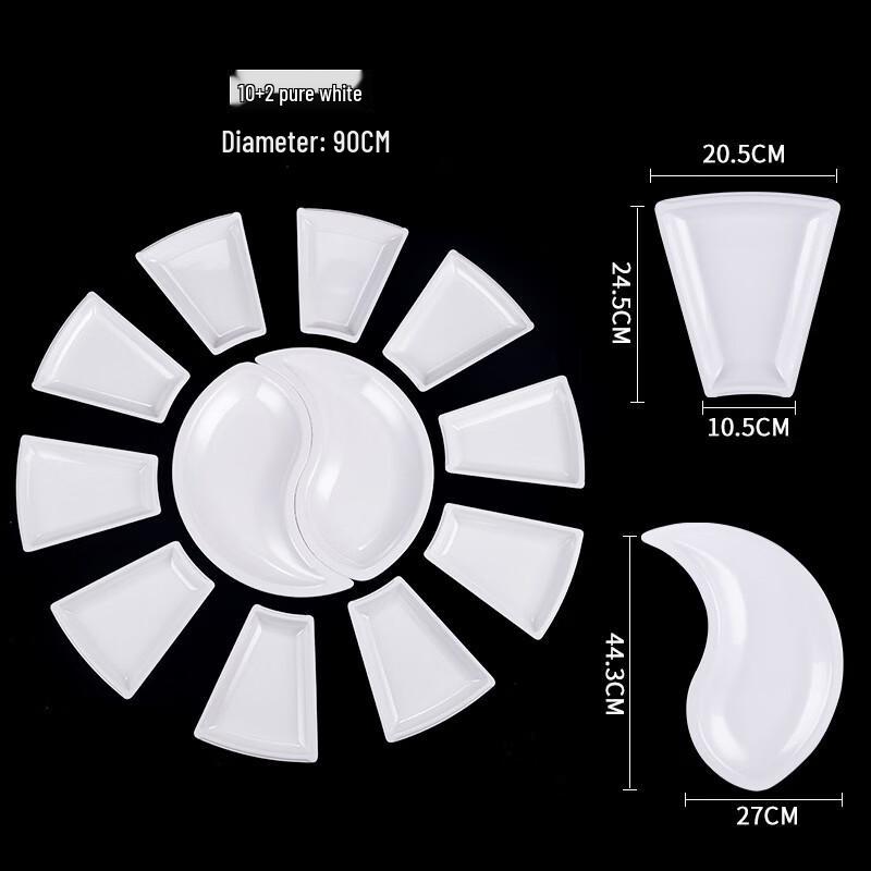 Handun White Melamine Banquet Platter Set