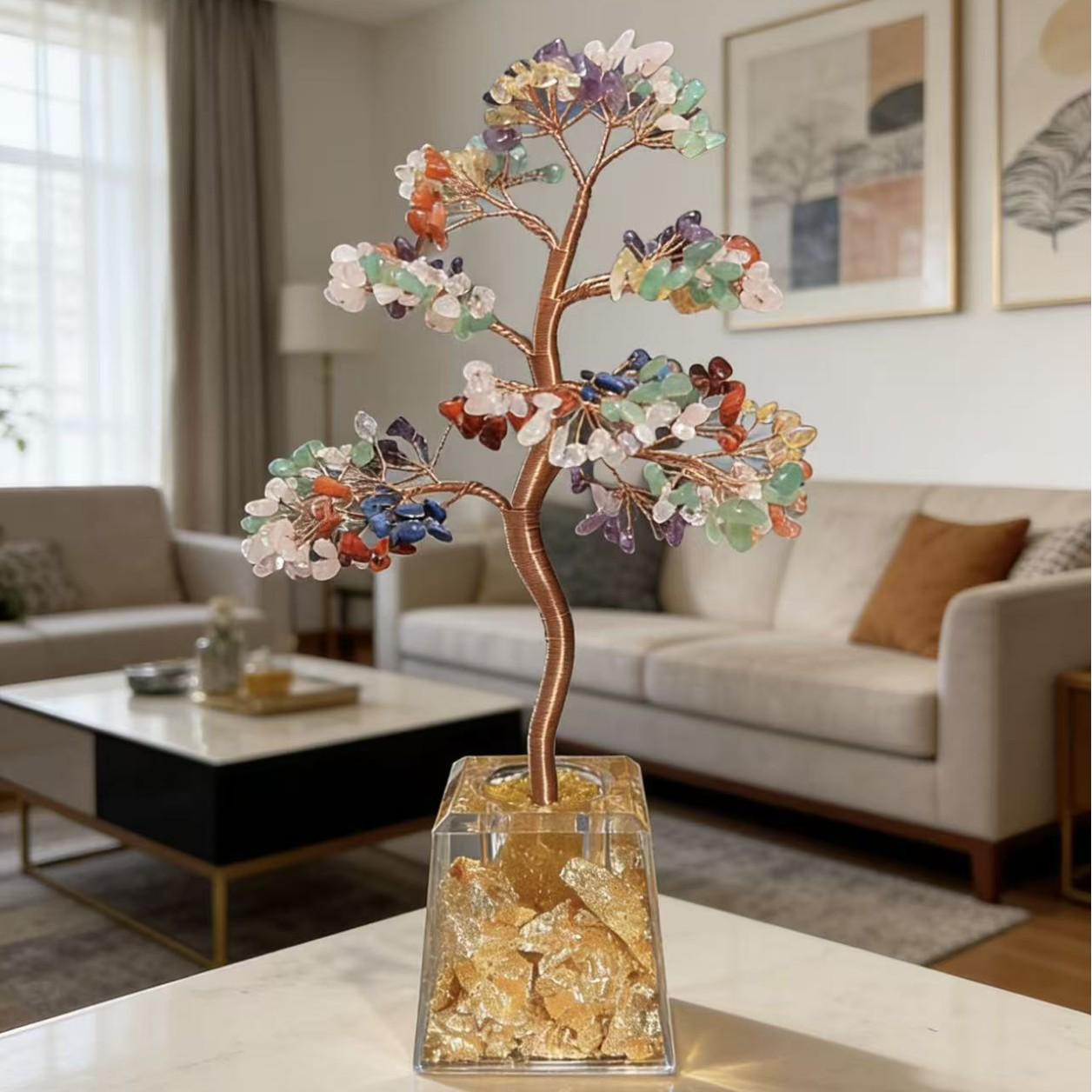 

Citrine Crystal Money Tree Ornament for Home or Office Decor