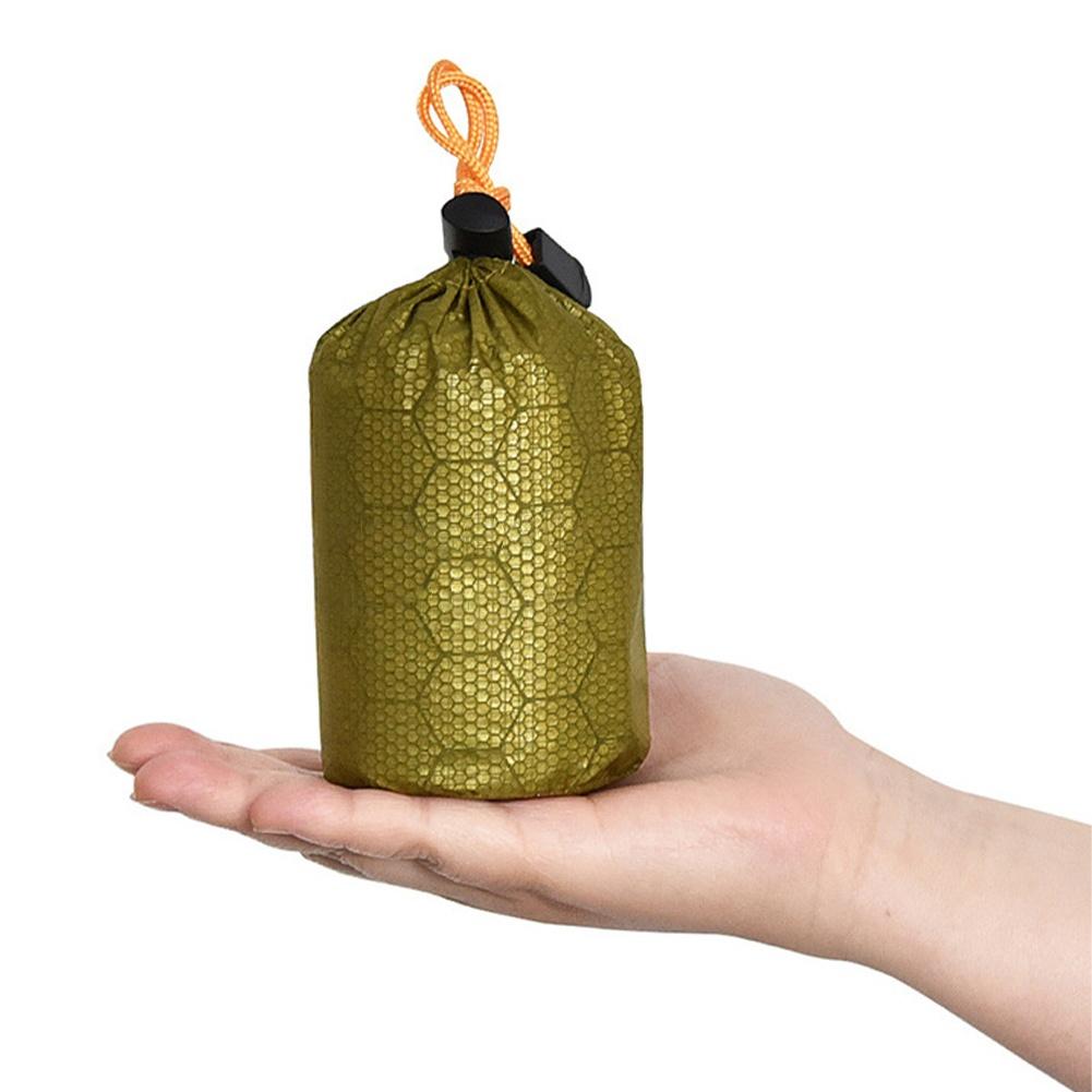 Saci de dormit de urgență pentru supraviețuire, prim ajutor, sac de bivy, cort din folie de aluminiu PE pentru camping și drumeții în aer liber, protecție solară