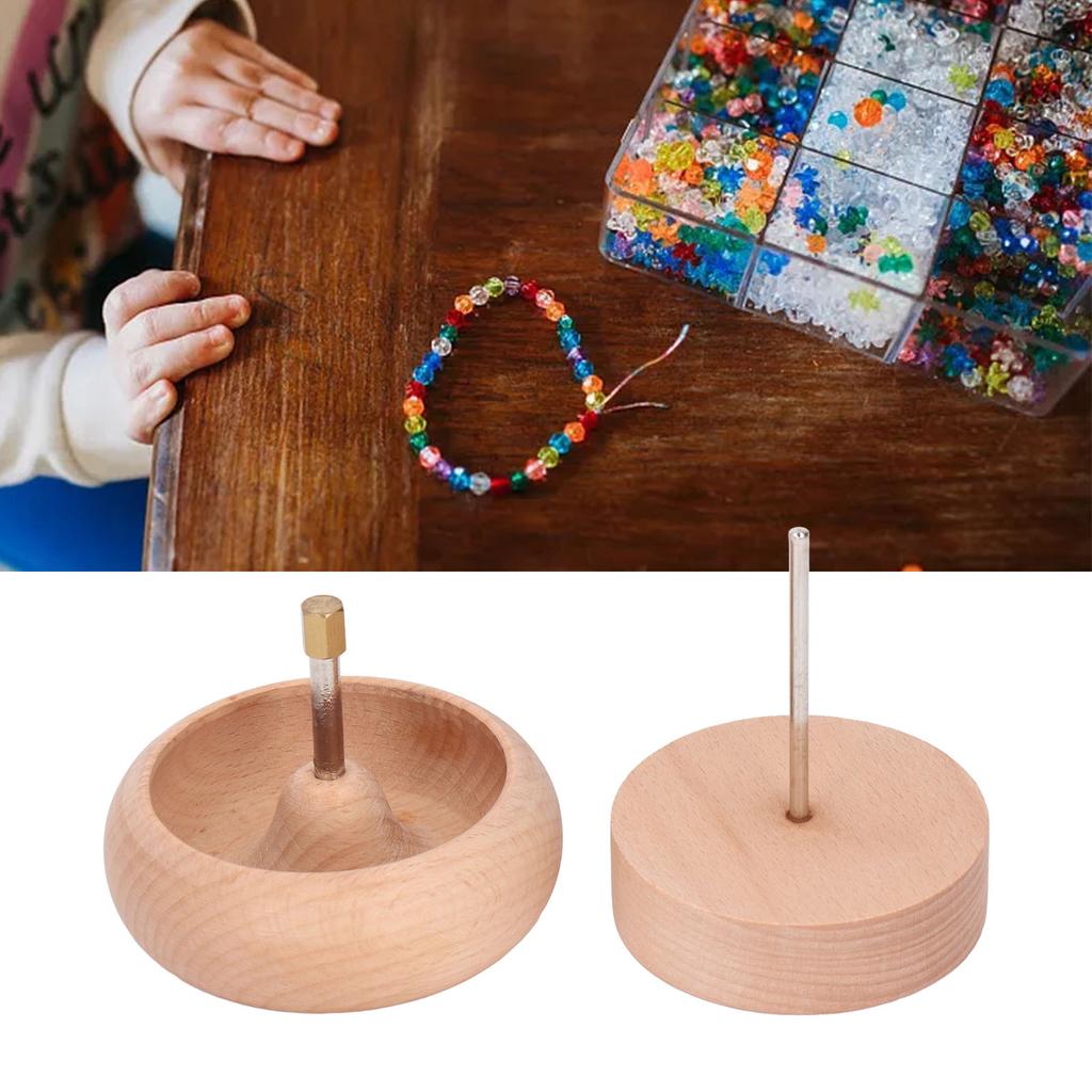 DIY Jewelry Making Tool Set with 10cm Wooden Rolling Bead Bowl - Perfect for Crafting Pearls & Beads - Ideal for Necklaces, Brac