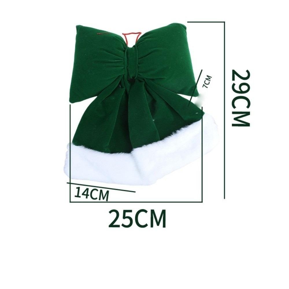 New Bowknot Bowknot Pendant Red Green Creative Xmas Tree Charm DIY Xmas Tree Ornament New Year