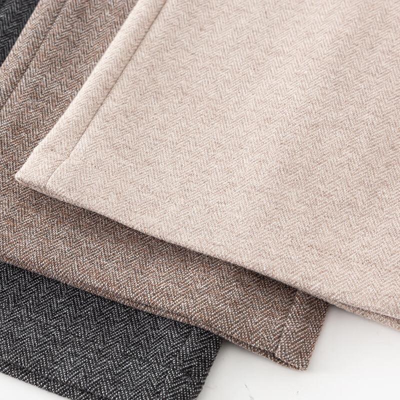 Fanzhen Women's 2024 A/W Herringbone Wide-Leg Wool Blend Pants