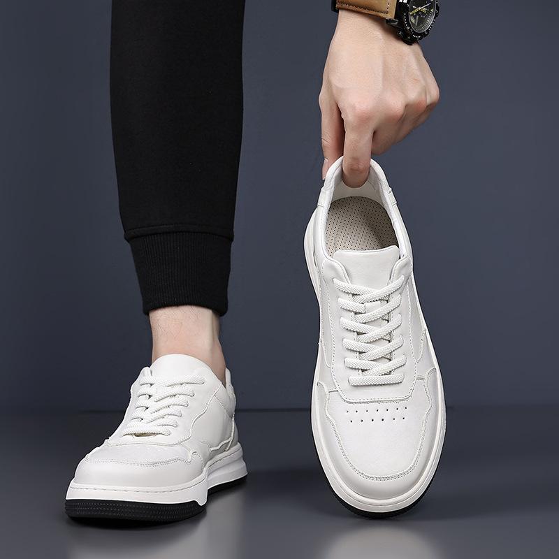 New Men's Casual Shoes Leather Breathable Men's Versatile Board Shoes Men's Shoes Shoes
