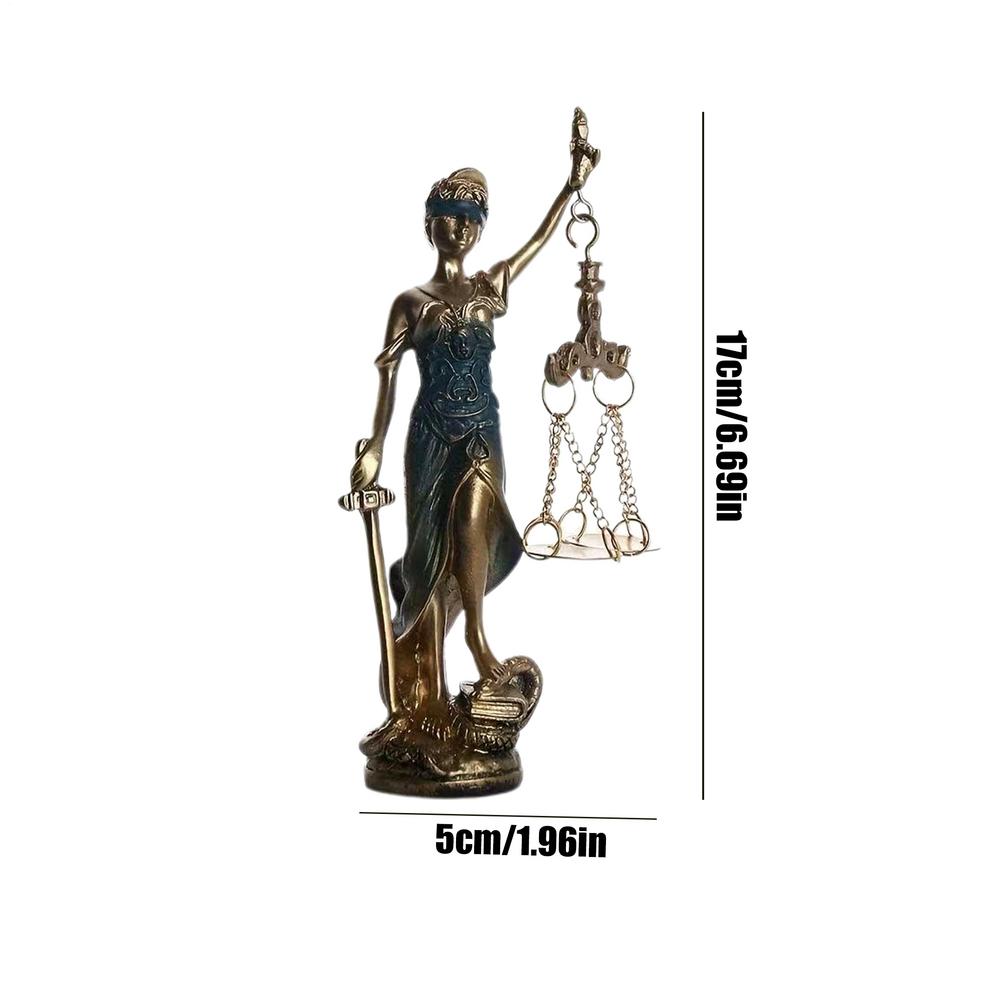 Украшение Богиня Правосудия и Справедливости Статуя Богини Правосудия Рабочий стол Адвокатской конторы Весы Скульптура Ретро Домашний Декор