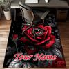 1PC Custom Name Ethereal Rose Eye Theme Floor Mat Ideal for Living Room, Game Rooms, Office, Bedroom, Floor Mat Playful Design