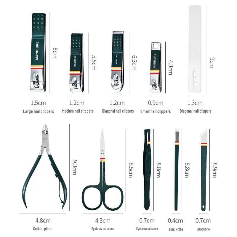 19-Piece Premium Stainless Steel Manicure Set with Eagle Beak Nail Clippers