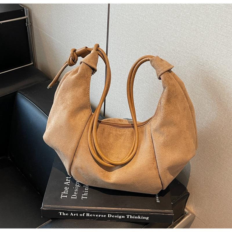 Suede Bag Women's Large-capacity New Autumn and Winter Matte Retro Shoulder Messenger Bag Dumpling Bag