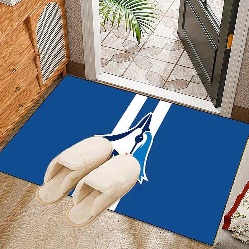 Blue Jays Logo Rug Office Carpet Non-Slip Mat, Chair Rug Floor Covering for Gaming, Bedroom, Living Room , Home Decor Christmas Gift