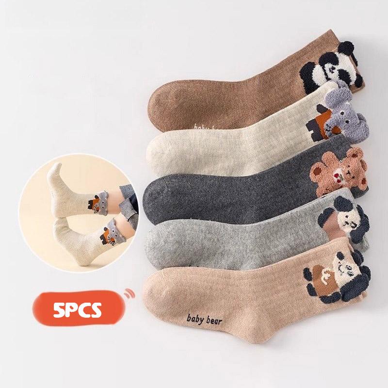 5 Perechi Șosete Medii pentru Copii cu Animale Desen Animat Toamnă Iarnă Ciorapi Calzi 2-12 Ani Băieți Fete Bumbac pentru Bebeluși Șosete Încălțăminte pentru Copii