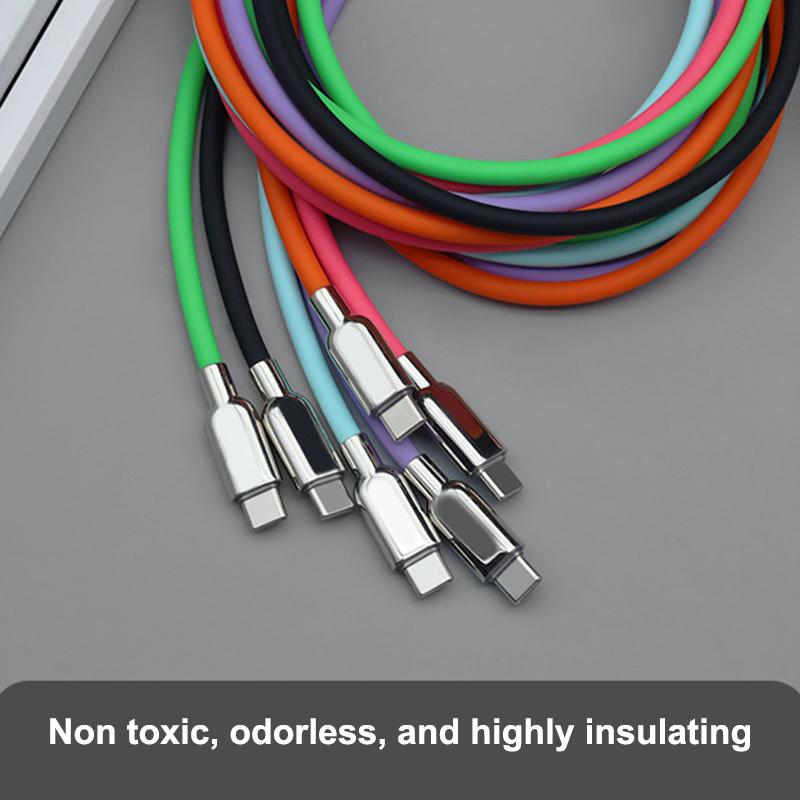 240W Pd3.1 Liquid Silicone Usb C Type-C Fast Charging Cable 15 16 17 S23 S24 S25