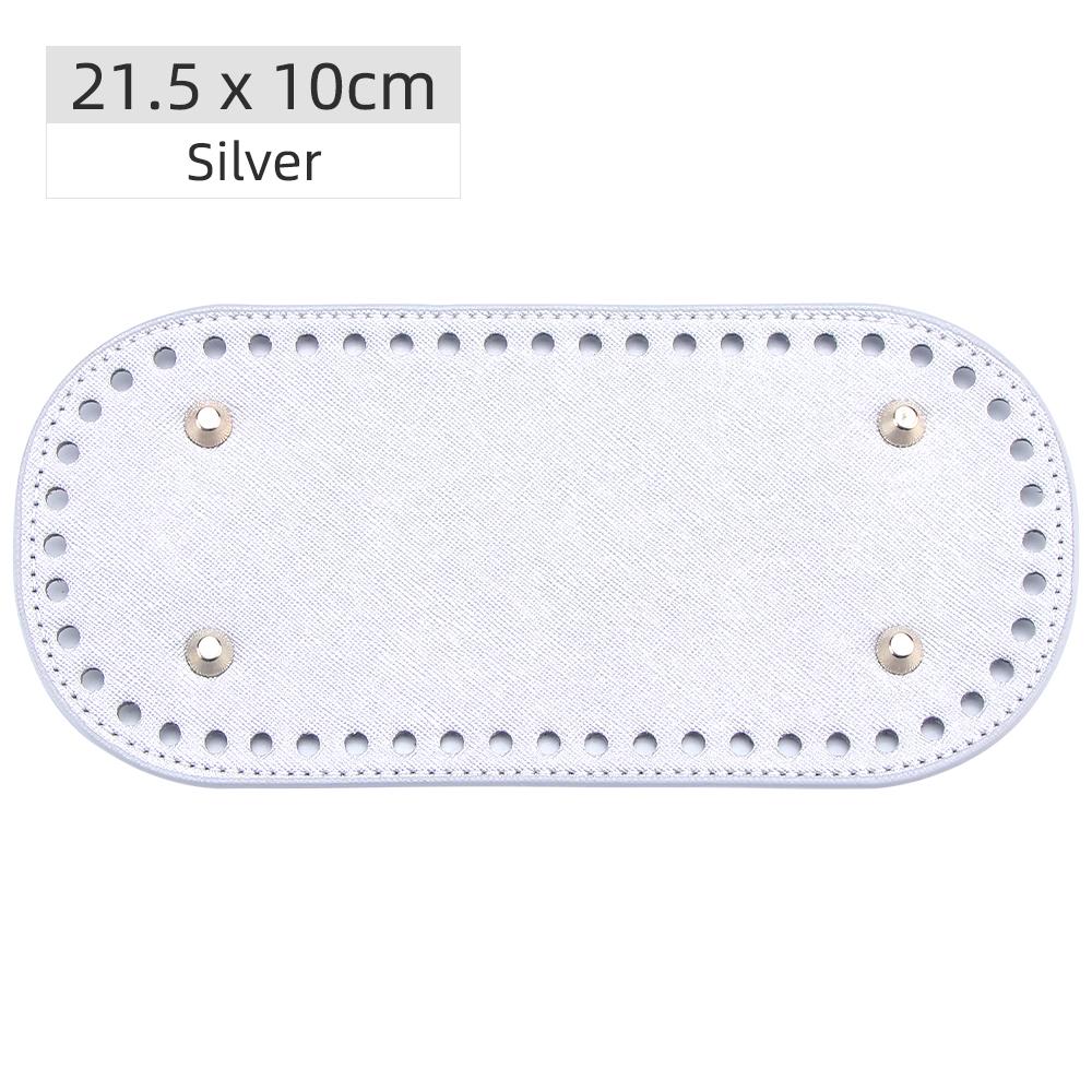 1pc DIY Leather Oval & Circle Bottom Base Material for DIY Weaving Yarn Thread Handbag, Handicraft Crochet & Knitting Accessory