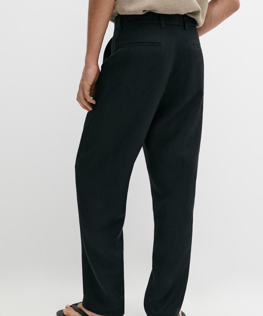 Masimodutti Linen Straight Fit Pants