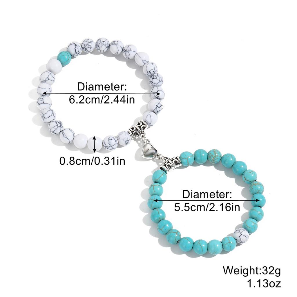 Colar para Mulheres Simples Colar Joias Quente Amor Homens e Mulheres Colar de Amor Magnético Preto e Branco Conjunto de Colares para Casal Colar Elegante